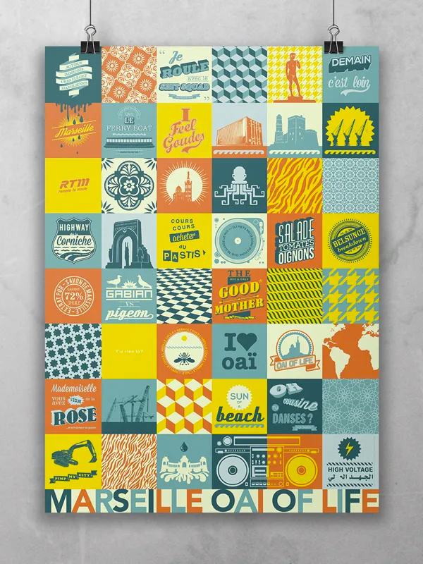 Affiche Marseille 50x70 cm